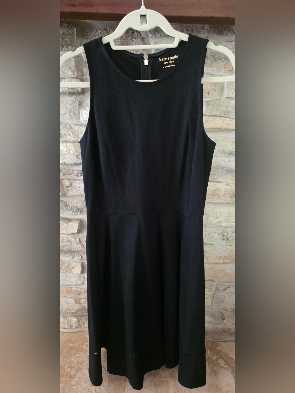 kate spade Black Zip-Back Crewneck Sleeveless Tunic